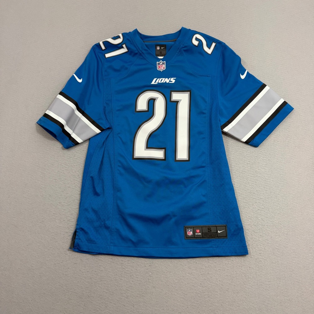 Nike Detroit Lions Reggie Bush Football Jersey Mens Small Blue On Field Football